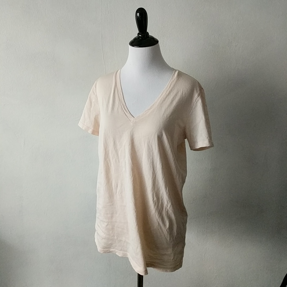 Everlane beige vneck teeshirt
